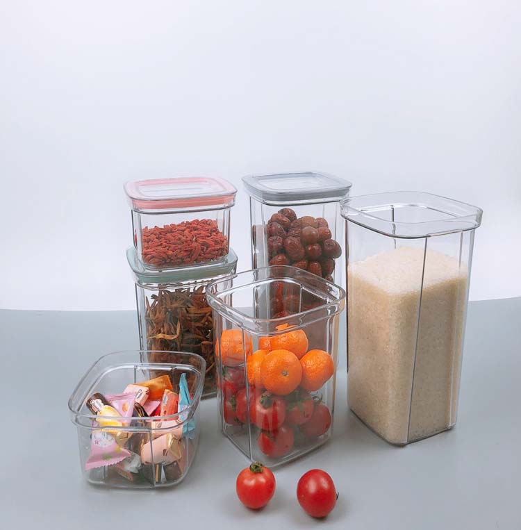 Airtight Transparent BPA Free Plastic Cereal Dispenser Containers For Food Storage Kitchen Nuts Grains Flour And More