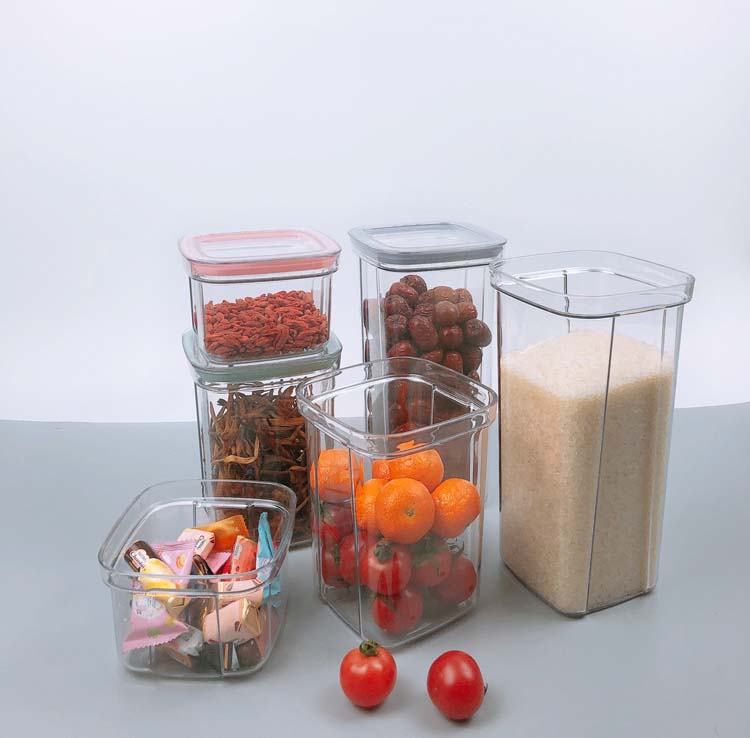 Airtight Transparent BPA Free Plastic Cereal Dispenser Containers For Food Storage Kitchen Nuts Grains Flour And More