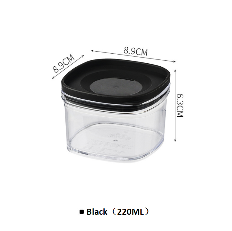 Airtight cans food grade plastic transparent beans grain storage jar kitchen grain storage box