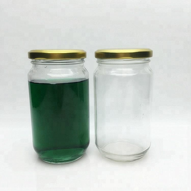 Airtight clear 370ml hot chili pepper pickle storage glass jar bottle