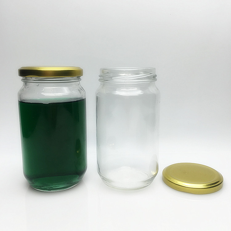 Airtight clear 370ml hot chili pepper pickle storage glass jar bottle