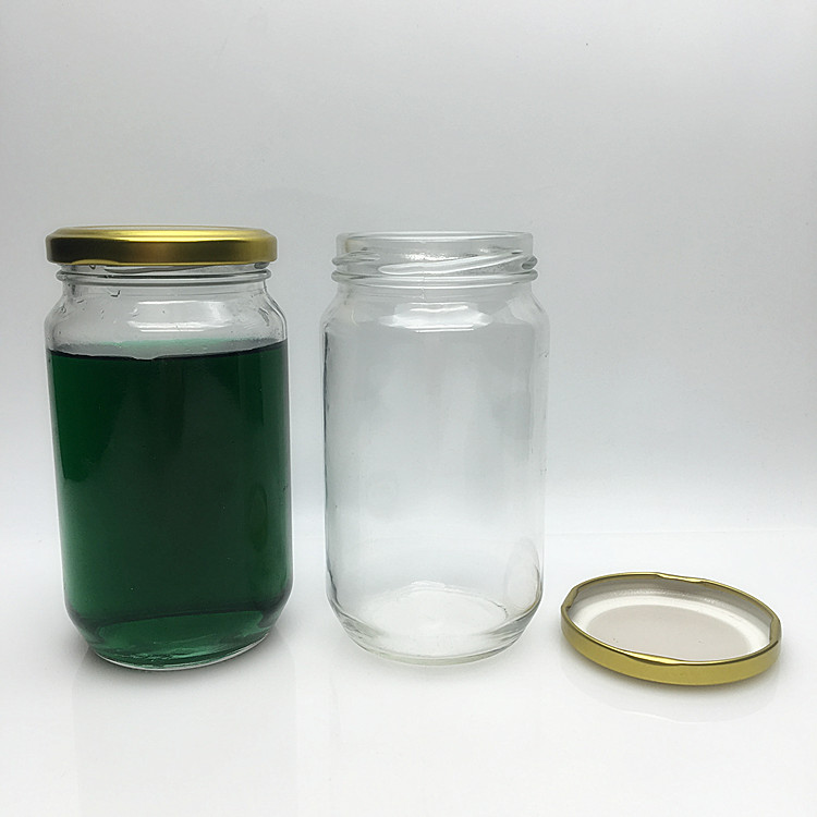 Airtight clear 370ml hot chili pepper pickle storage glass jar bottle