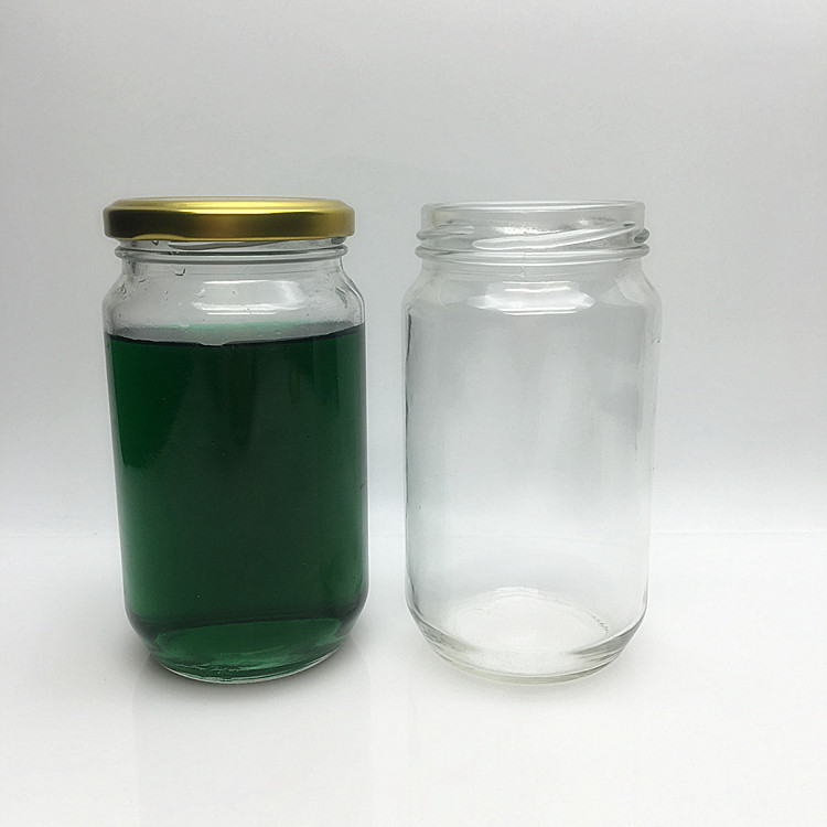 Airtight clear 370ml hot chili pepper pickle storage glass jar bottle