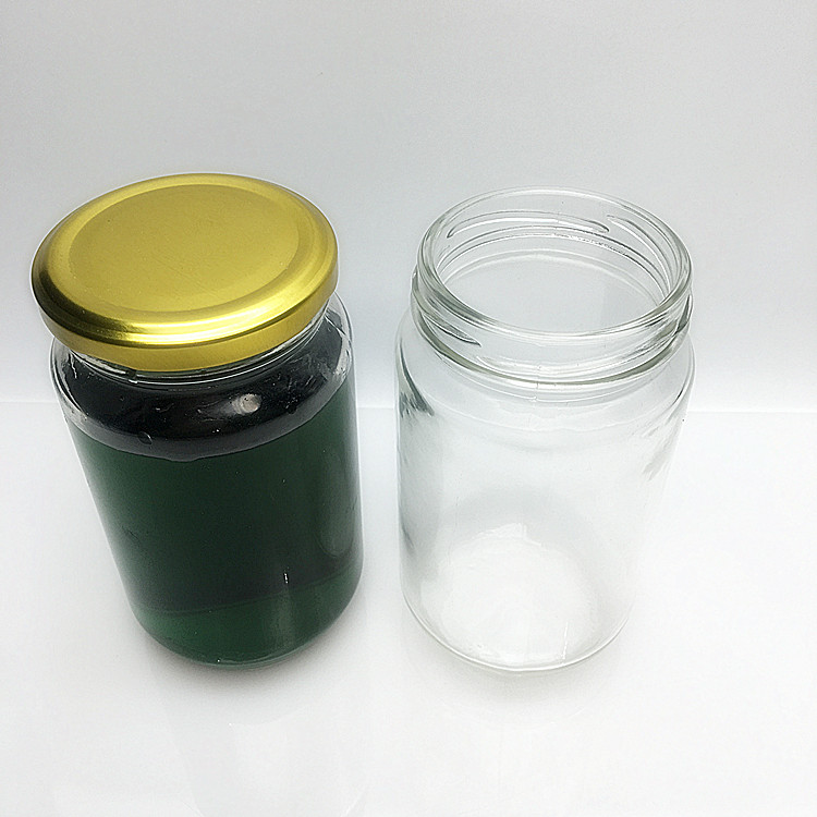 Airtight clear 370ml hot chili pepper pickle storage glass jar bottle