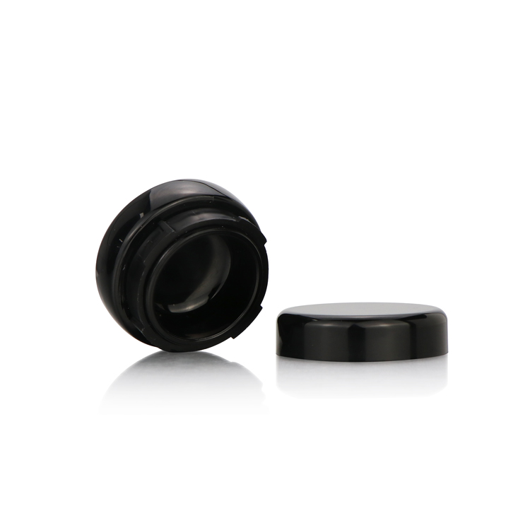 Airtight gasket round black 5g 5ml cr concentrate container child proof small glass jar for sale