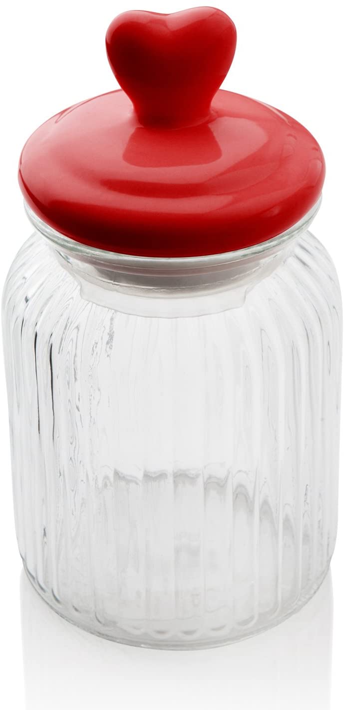Airtight hot-selling 1000ml round glass jar with ceramic lids wholesales