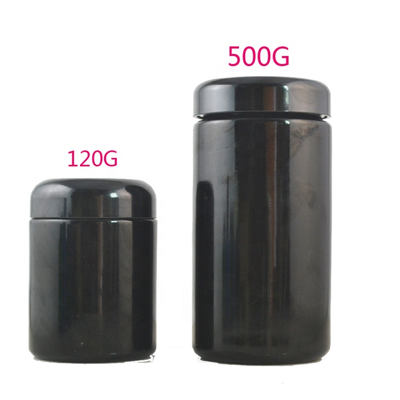 Airtight smell proof Dark Violet jar with hygrometer