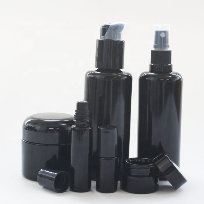 Airtight smell proof dark violet glass jar packaging icecream