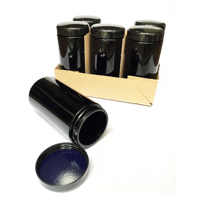 Airtight smell proof dark violet glass jar packaging icecream