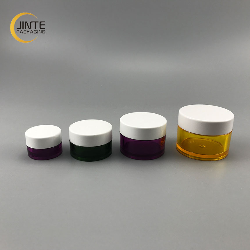 Alibaba China shuppliers cosmetic packaging 5g 10g 15g 30g 50g 100g 150g 200g 250g wide mouth PETG transparent Plastic Cream Jar