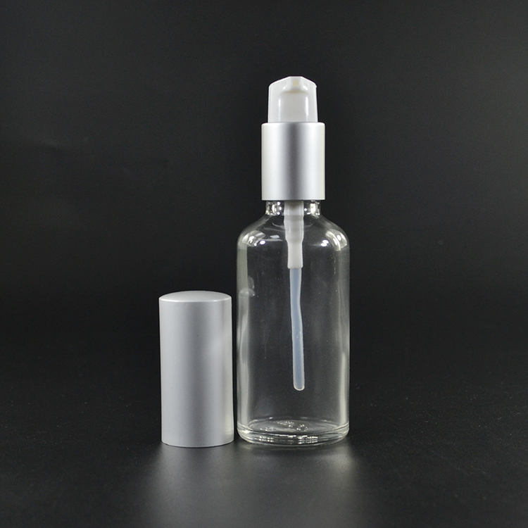 Alibaba china supply 50 ml 100ml clear amber blue green glass spray bottles for face cosmetic lotion