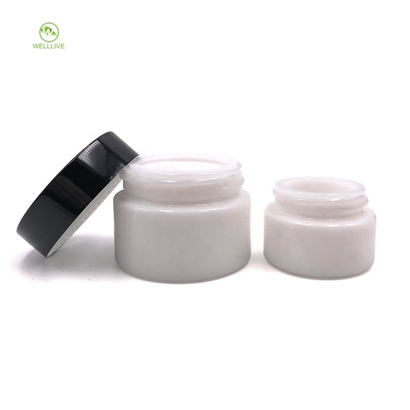 Aluminum Cap Material and Skin Care Cream Use white porcelain 15g 20g 30g 50g 100g cream jar for sale