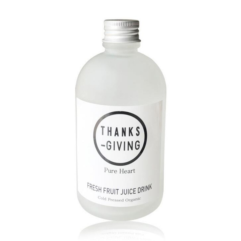 Aluminum Cover Frosted Acid Etch Beverage Juice Milk Drink Round Glass Bottle