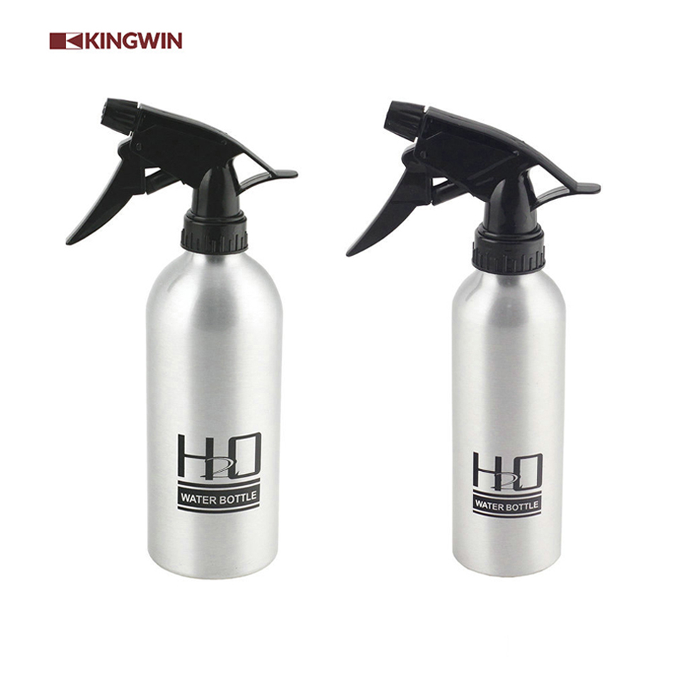 Aluminum Spray Bottle Aluminium 750 Ml 250ml 500ml Shampoo 12 Month Alnumium Hot Stamping Easy Open End KINGWIN White/ Silver