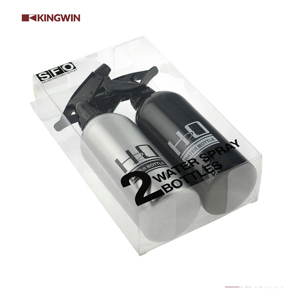 Aluminum Spray Bottle Aluminium 750 Ml 250ml 500ml Shampoo 12 Month Alnumium Hot Stamping Easy Open End KINGWIN White/ Silver