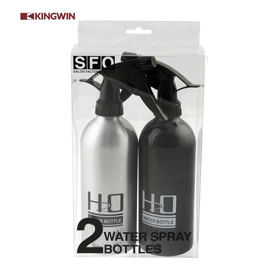 Aluminum Spray Bottle Aluminium 750 Ml 250ml 500ml Shampoo 12 Month Alnumium Hot Stamping Easy Open End KINGWIN White/ Silver