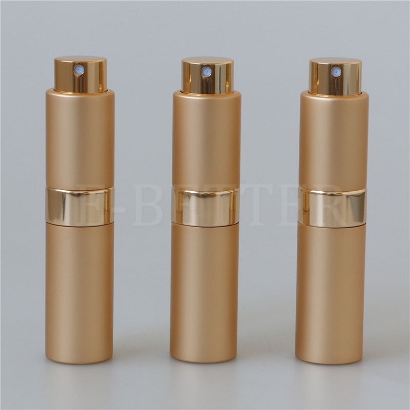 Aluminum atomizer perfume bottle twist up metal refillable perfume spray bottle