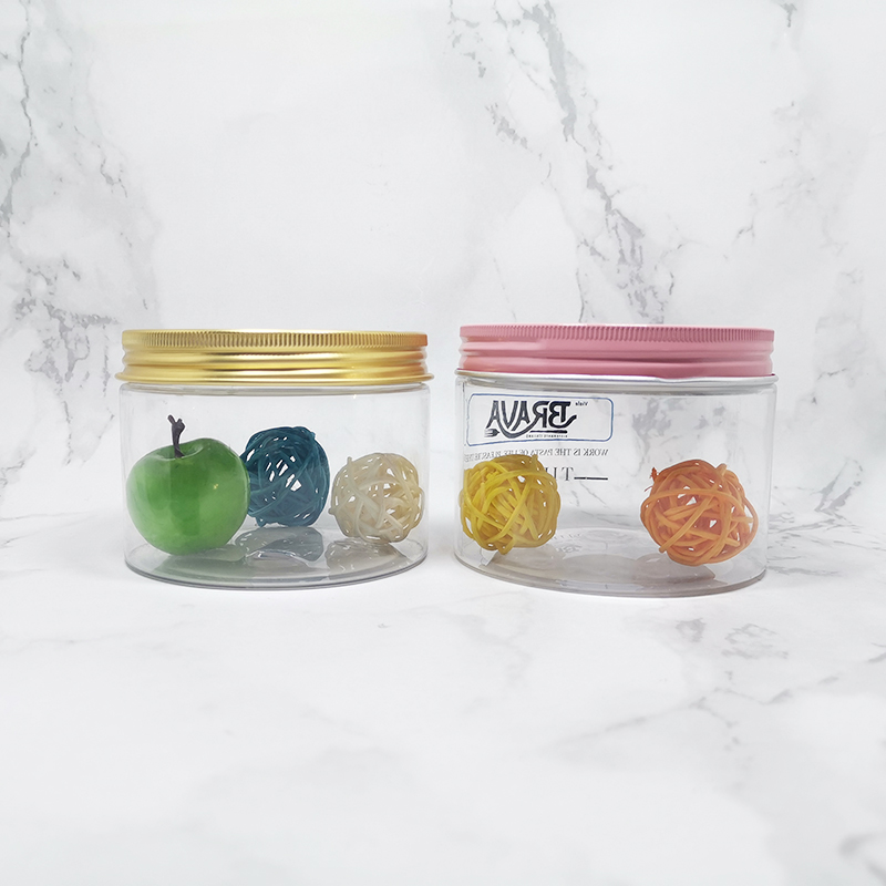 Aluminum screw lid clear plastic pet jar metal lid for honey