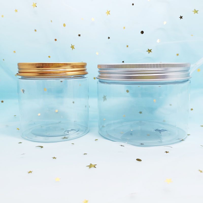 Aluminum screw lid clear plastic pet jar metal lid for honey