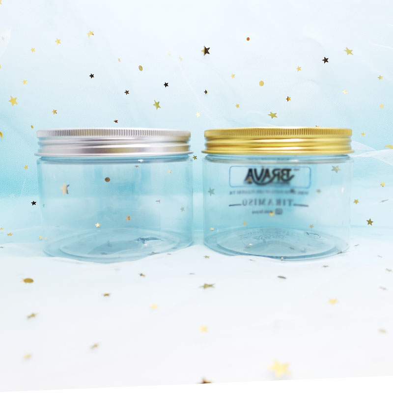 Aluminum screw lid clear plastic pet jar metal lid for honey