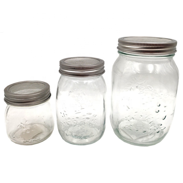 Amazon 500ml Wide Mouth Glass Seed Sprouting Mason Jar Kit with Black Stand