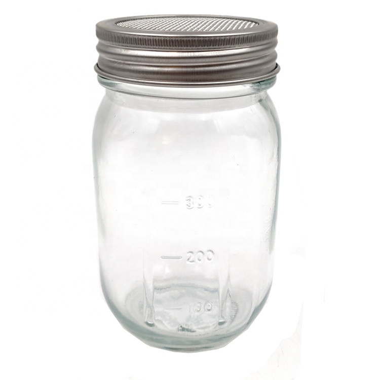 Amazon 500ml Wide Mouth Glass Seed Sprouting Mason Jar Kit with Black Stand