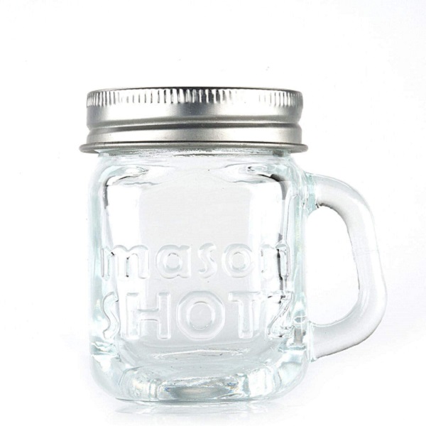Amazon 60ml 2oz Cute small handle spice herb glass mason jar with lid