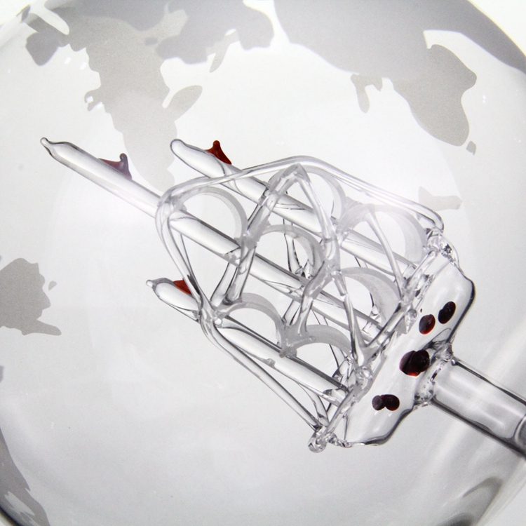 Amazon 850ML Glass Globe Whiskey Wine Vodka Decanter Set With Matching Glasses And Bar Funnel