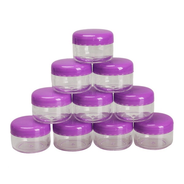 Amazon Empty Cosmetic Containers Jar with Pink Lid Plastic Lidded Jars Empty Cosmetics Balm