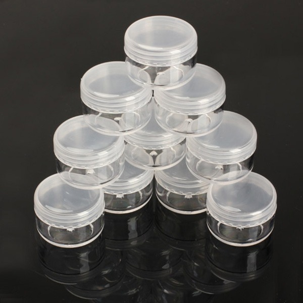 Amazon Empty Cosmetic Containers Jar with Pink Lid Plastic Lidded Jars Empty Cosmetics Balm