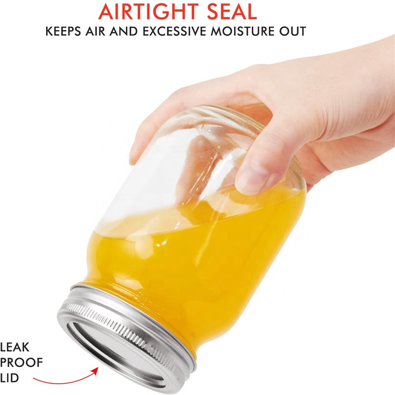 Amazon Factory Customized custom jar 16oz glass ball mason jars for honey jam and pickles