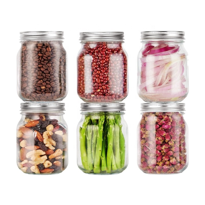 Amazon Factory Customized custom jar 16oz glass ball mason jars for honey jam and pickles