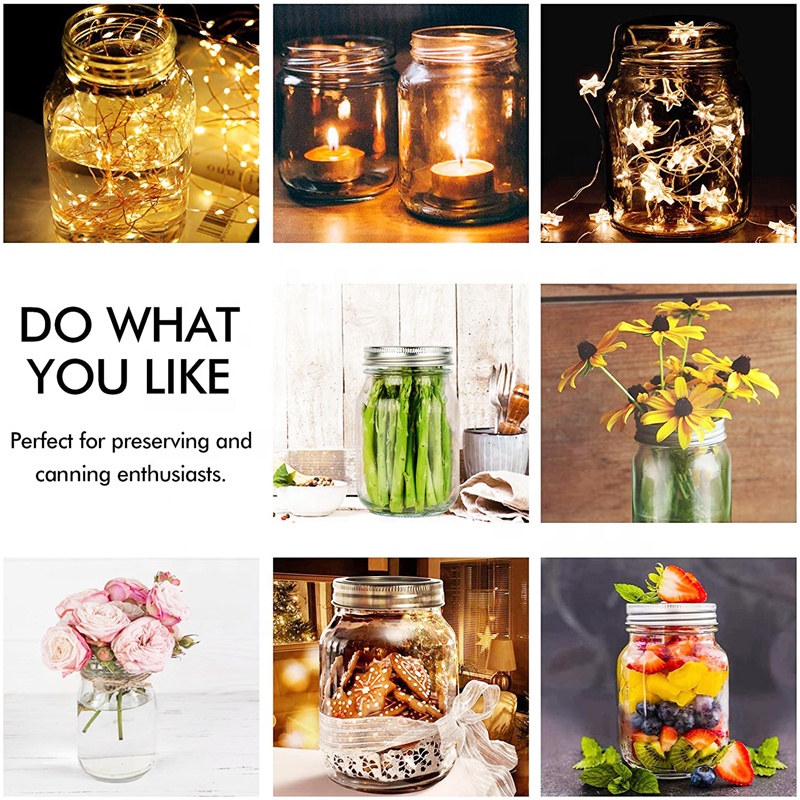 Amazon Factory Customized custom jar 16oz glass ball mason jars for honey jam and pickles