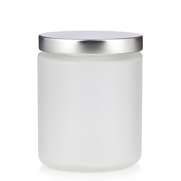 Amazon Hot Sale 8oz Frosted Glass Storage Jar with Lid in Bulk