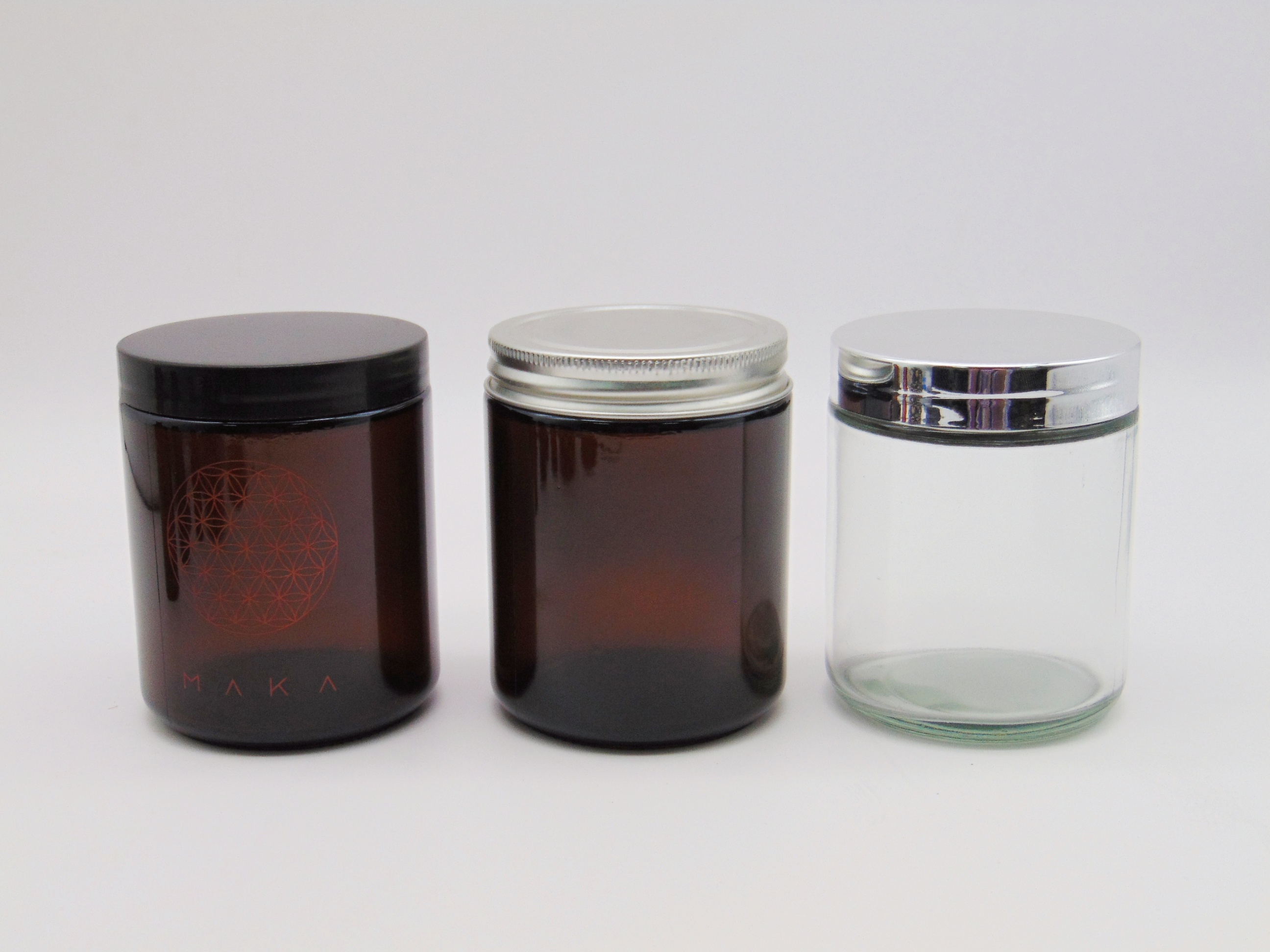 Amazon Hot Sale 8oz Frosted Glass Storage Jar with Lid in Bulk