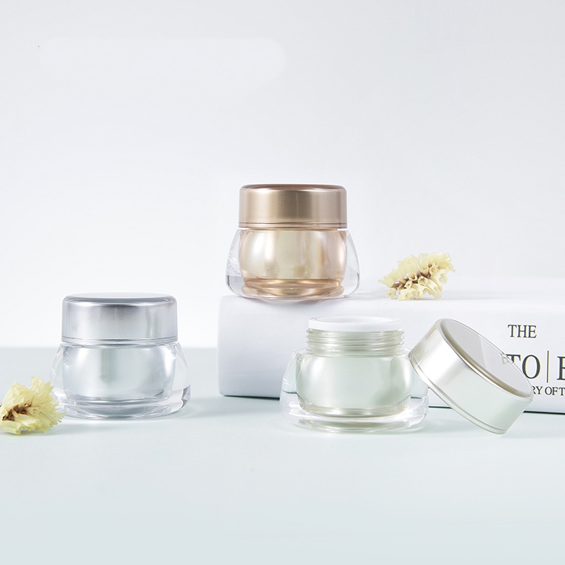 Amazon Top Sale Customizable Cheap Cylinder Cosmetic Containers For Cream Acrylic Jars 7g