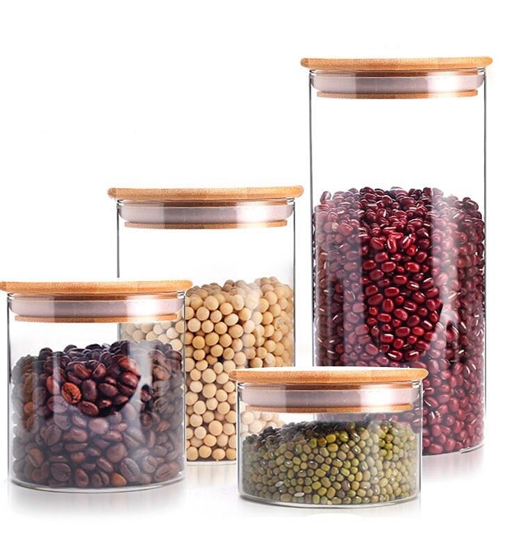 Amazon Top Seller 2020 Food Storage Glass Storage Jar With Airtight Lid  Kitchen Use
