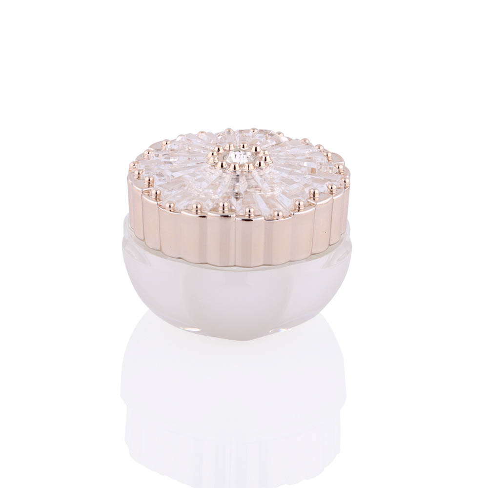Amazon Wholesale Manufacturer Luxury Diamond Jar Round CreamJar