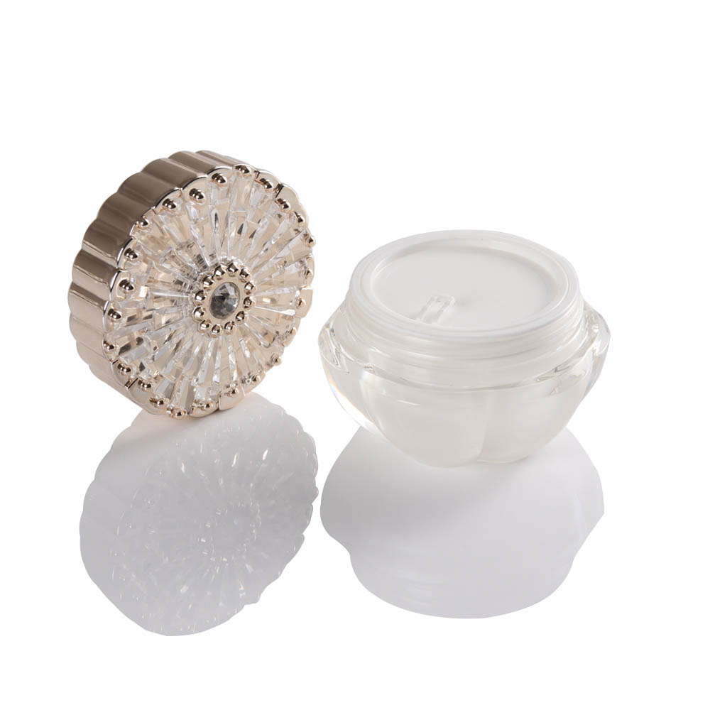Amazon Wholesale Manufacturer Luxury Diamond Jar Round CreamJar