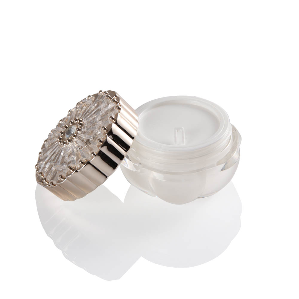 Amazon Wholesale Manufacturer Luxury Diamond Jar Round CreamJar