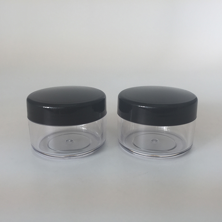 Amazon ebay hot selling plastic PS 15g / 15ml clear jar pot container for cosmetics glitters, 0.5oz cosmetic cream dispenser jar