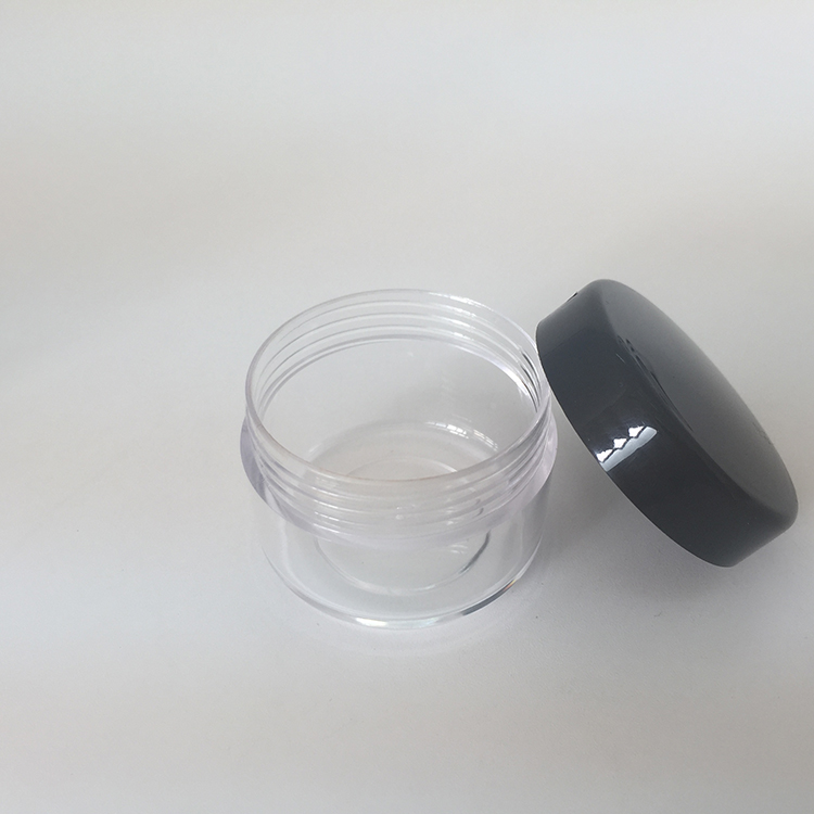 Amazon ebay hot selling plastic PS 15g / 15ml clear jar pot container for cosmetics glitters, 0.5oz cosmetic cream dispenser jar