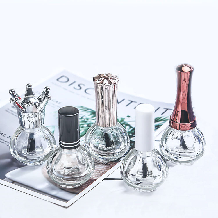 Amazon hits the shelves Factory outlet New arrival 15ml glass bottles nail polish bottle with unique lid
