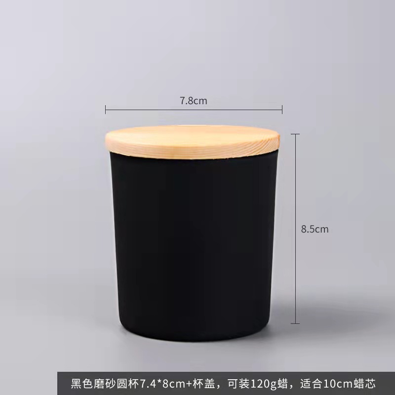 Amazon hot sale 8 oz 9 oz straight sided glass jar with wood lid for candle making