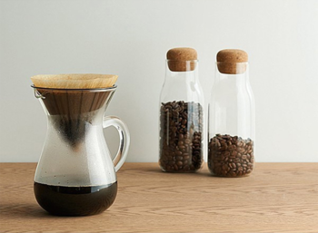 Amazon hot sale heat-resistant single-layer glass coffee storage jar with cork