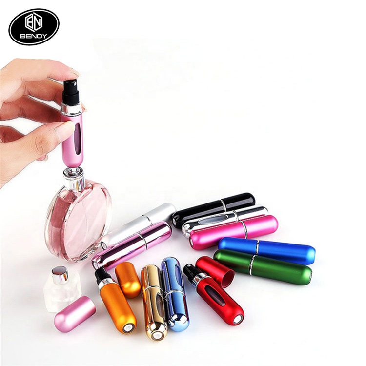 Amazon luxury 5ml Travel Mini Refillable Perfume atomizer spray bottle