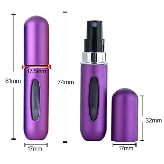 Amazon luxury 5ml Travel Mini Refillable Perfume atomizer spray bottle
