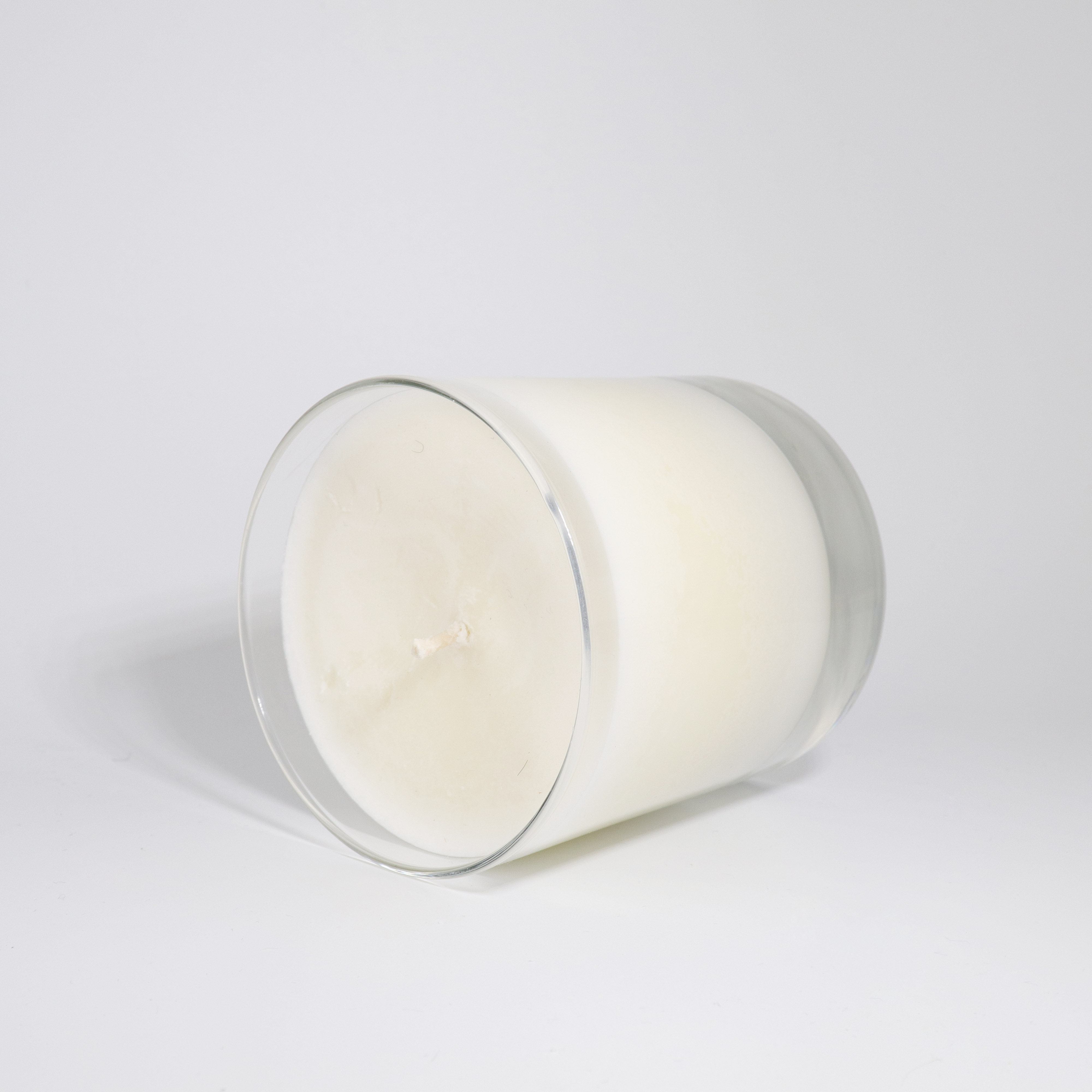 Amazon popular10 oz  clear glass candle jar with metal