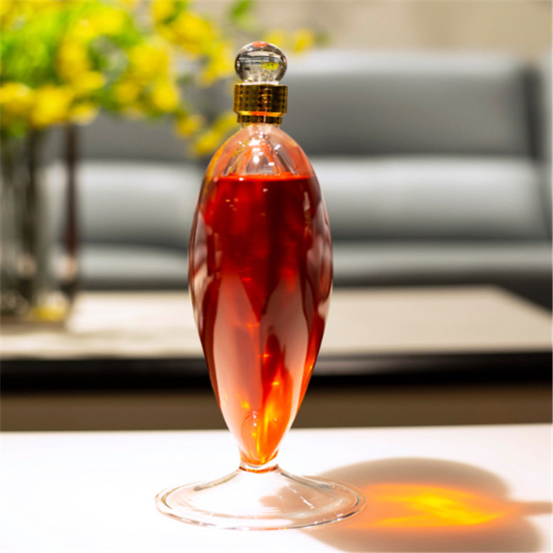 Amazon summer hot style bottle heart shape wine decanter high borosilicate whiskey decanter