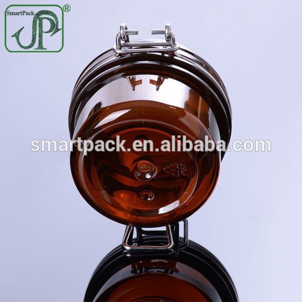Amazon top seller 120ml Amber Plastic Kilner Jar for cosmetic
